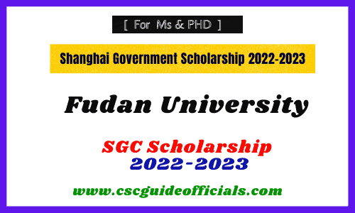 fudan university shanghai government scholarship 2022