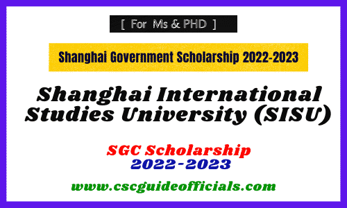 sisu shanghai government scholarship 2022