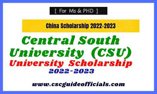 central south university csu scholarship 2022 csc guides official