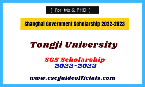 tonji university shanghai government scholarship