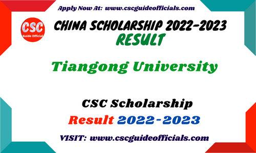 Tiangong University CSC Scholarship Result 2022-2023