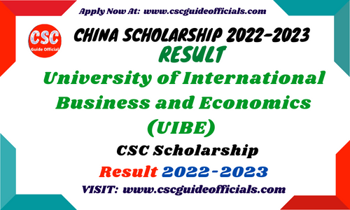 University of International Business and Economics UIBE csc scholarship result 2022-2023