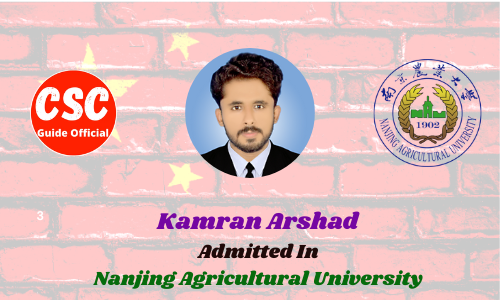 kamran arshad Nanjing Agricultural University admitted candidates