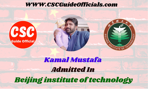 Kamal Mustafa admitted in beijing institute of technology