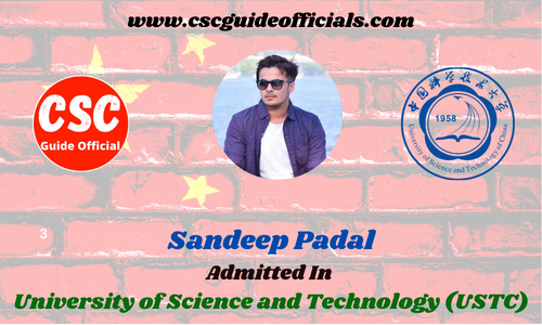 Scholars Wall Sandeep Padal Admitted to University of Science and Technology (USTC) China Scholarship 2022-2023 Admitted Candidates CSC Guide Officials