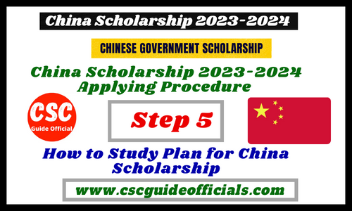how to make study plan for china scholarship