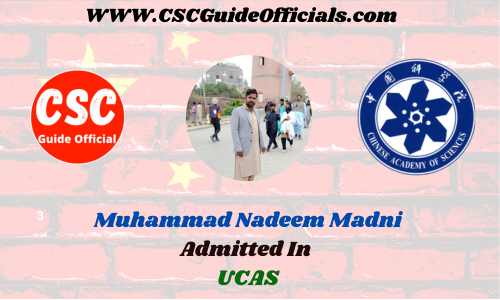 Muhammad Nadeem Madni Admitted to the Institute of high energy physics, UCAS || China Scholarship 2023-2024 Admitted Candidates CSC Guide Officials