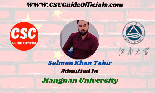 Salman Khan Admitted to the Jiangsu University || China Scholarship 2023-2024 Admitted Candidates CSC Guide Officials Scholar wall
